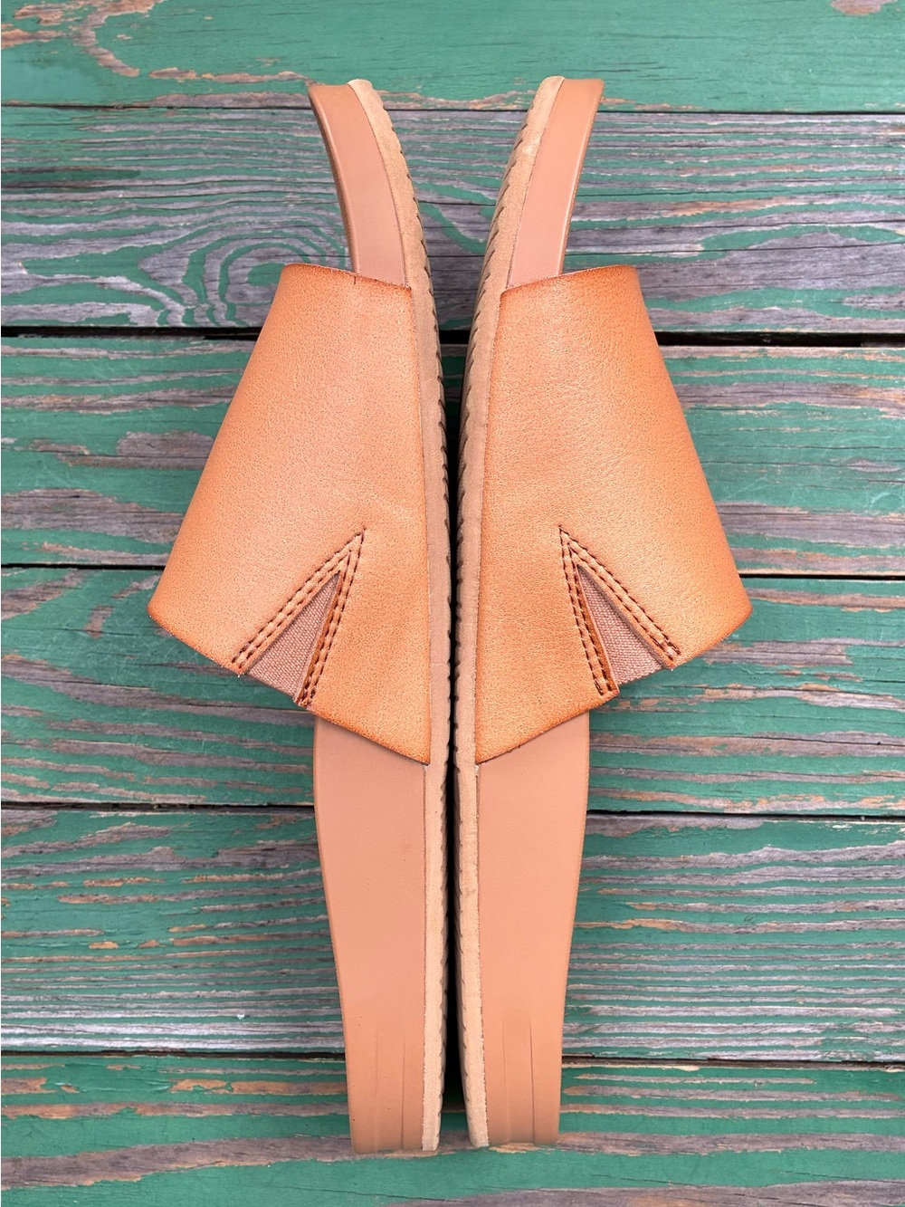 Reef Cushion Scout Saddle Natural Sandals Womens 9 Brown Vegan Leather Slides - Picture 5 of 15